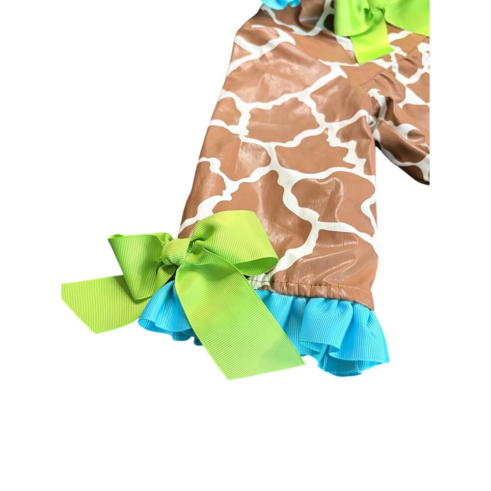 Mud Pie "Wild Child" Giraffe Print Raincoat - 12-18 Months - Nostalgic Boutique - Picture 7 of 9